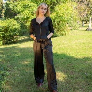 1990s BEBE Sport Tracksuit Jumpsuit Large Made in USA Vintage VTG