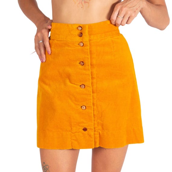 orange skirt corduroy