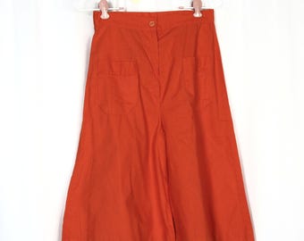 Szorty bermudy z lat 70. | XS | Pomarańczowe | Talia 26 | Vintage