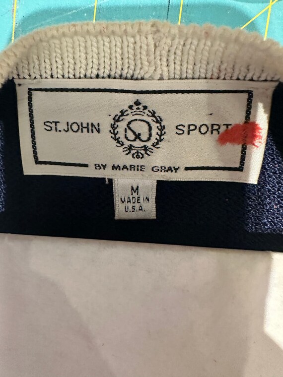 80s St John Flag Embroidery Cardigan | Medium | B… - image 3