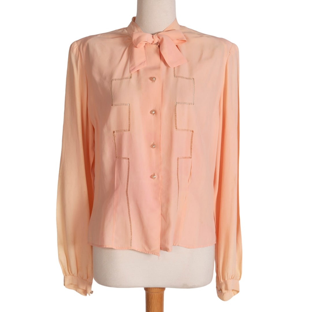 1940s Light Pink Button Down | Bust 44
