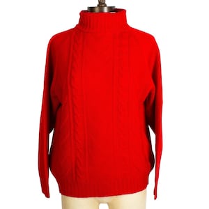 1960s Red Wool Knit Sweater | Pendleton | Turtleneck | Vintage