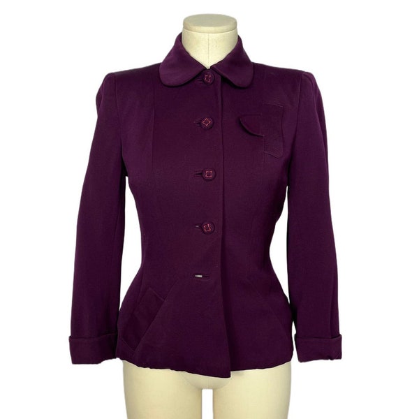 1940s Purple Suit Jacket | Blazer | Bust 32 | Vintage