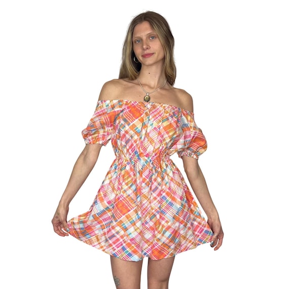 open lace back dress San Miguel Dress, Blossom Gingham  Monkee's of the West End