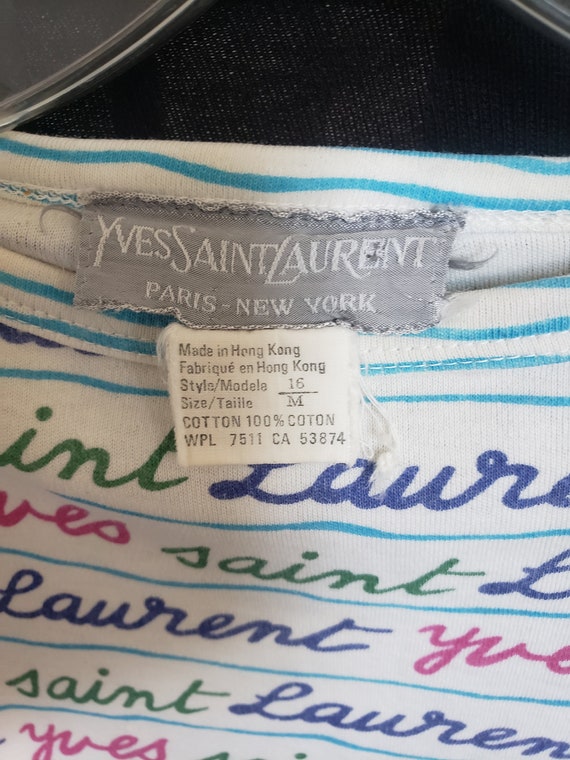 90s Yves Saint Laurent Tee | Medium | VTG Vintage - image 4