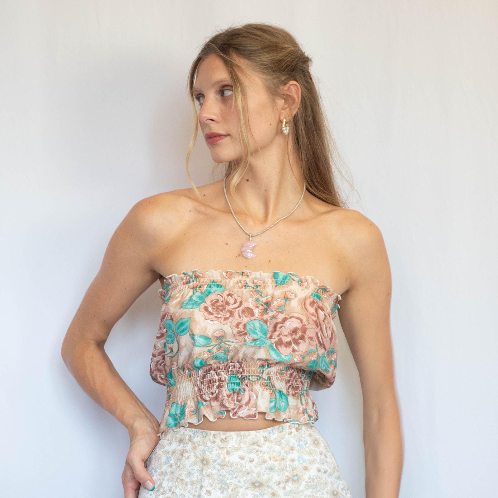 Pastel Blue Stripe Ditsy Print Bardot A-Line Dress | Dresses | PLT USA