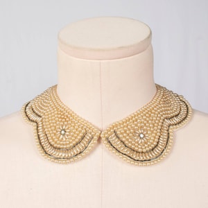 50s Starburst Beaded Collar| Length- 17.5"| Vintage VTG