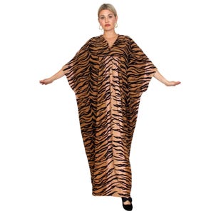 1960s Tiger Print Kaftan | Fleece | Vintage