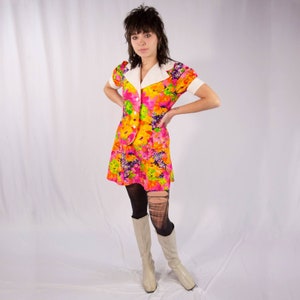 70s Handmade Floral Top & Skirt Set VTG image 1