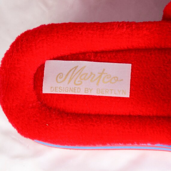 1960s Red Fuzzy Slides | Platform Shoes | Size 7-… - image 4