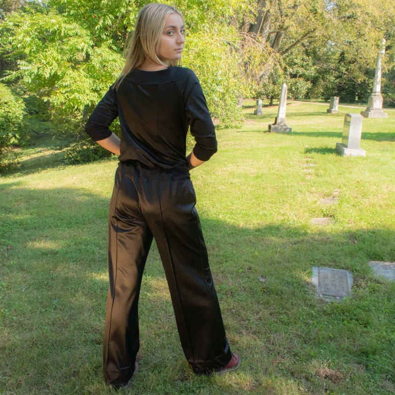 1990s BEBE Sport Tracksuit Jumpsuit Large Made in USA Vintage VTG image 3