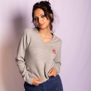 70s Cincinnati Reds V-Neck Sweater | Small | VTG Vintage