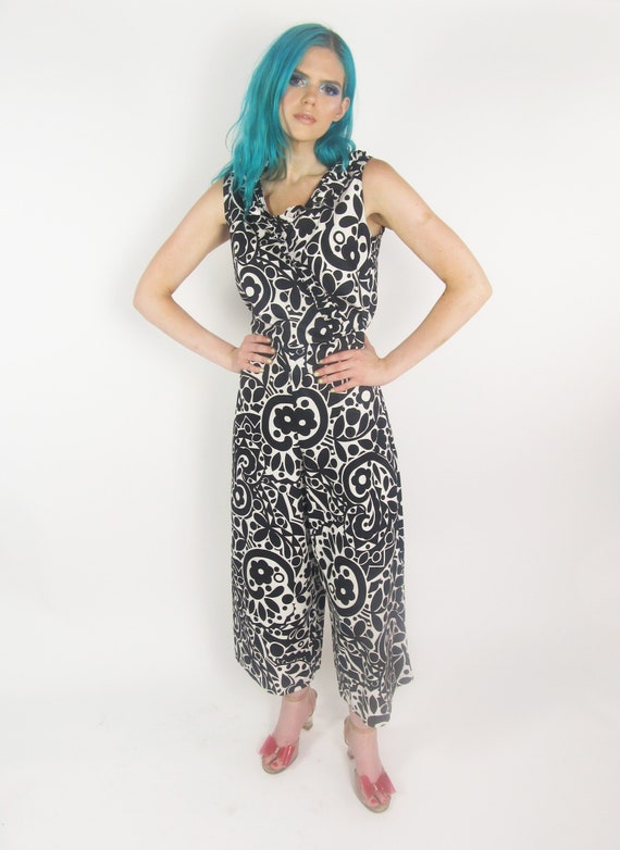 60s MOD Jumpsuit Size Small Medium Bust 36 Waist Etsy