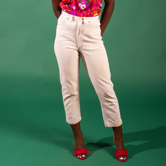 Buy 60s White Cropped Wrangler Jeans Waist 27
