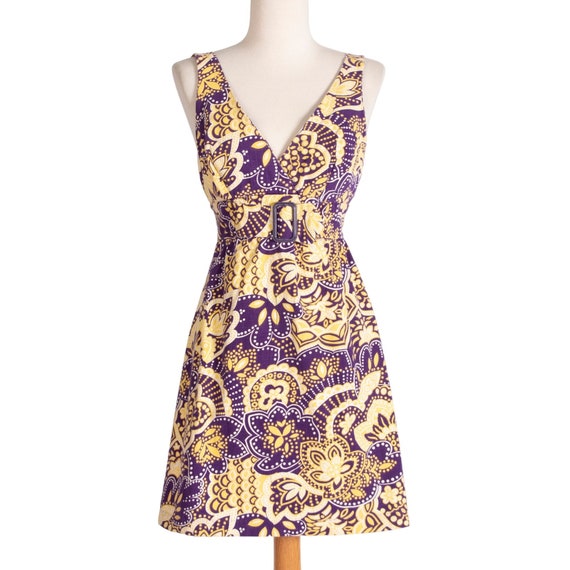 purple and yellow mini dress Sweet Garden Floral Mini Dress - Yellow,Pink and Purple, Small | Hazel and Olive