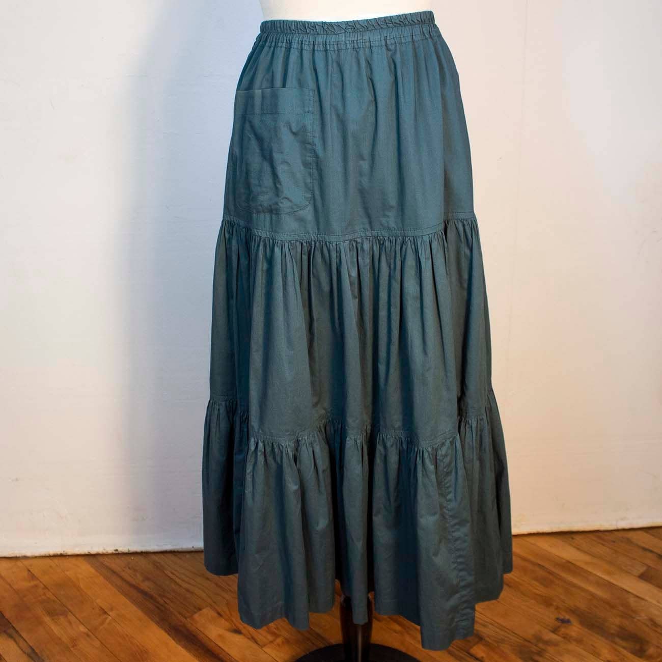 1990s Eskandar Tiered Maxi Skirt | Waist 29 | Small 1990s Eskandar Tiered Maxi Skirt | Waist 29 | Small