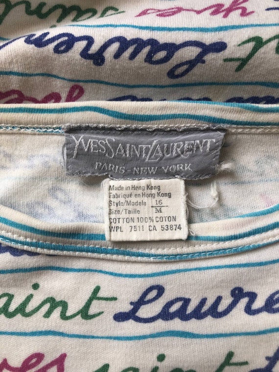 90s Yves Saint Laurent Tee | Medium | VTG Vintage - image 3