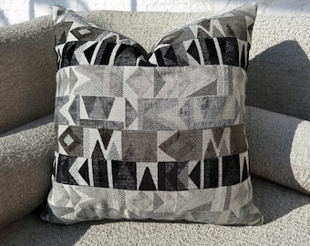 Modern Geometric Pillow Case, Geometric Pillow Cover, 16x16 inch, Decorative Pillow Cover With Invisible Zipper, Couches and Sofa Pillows