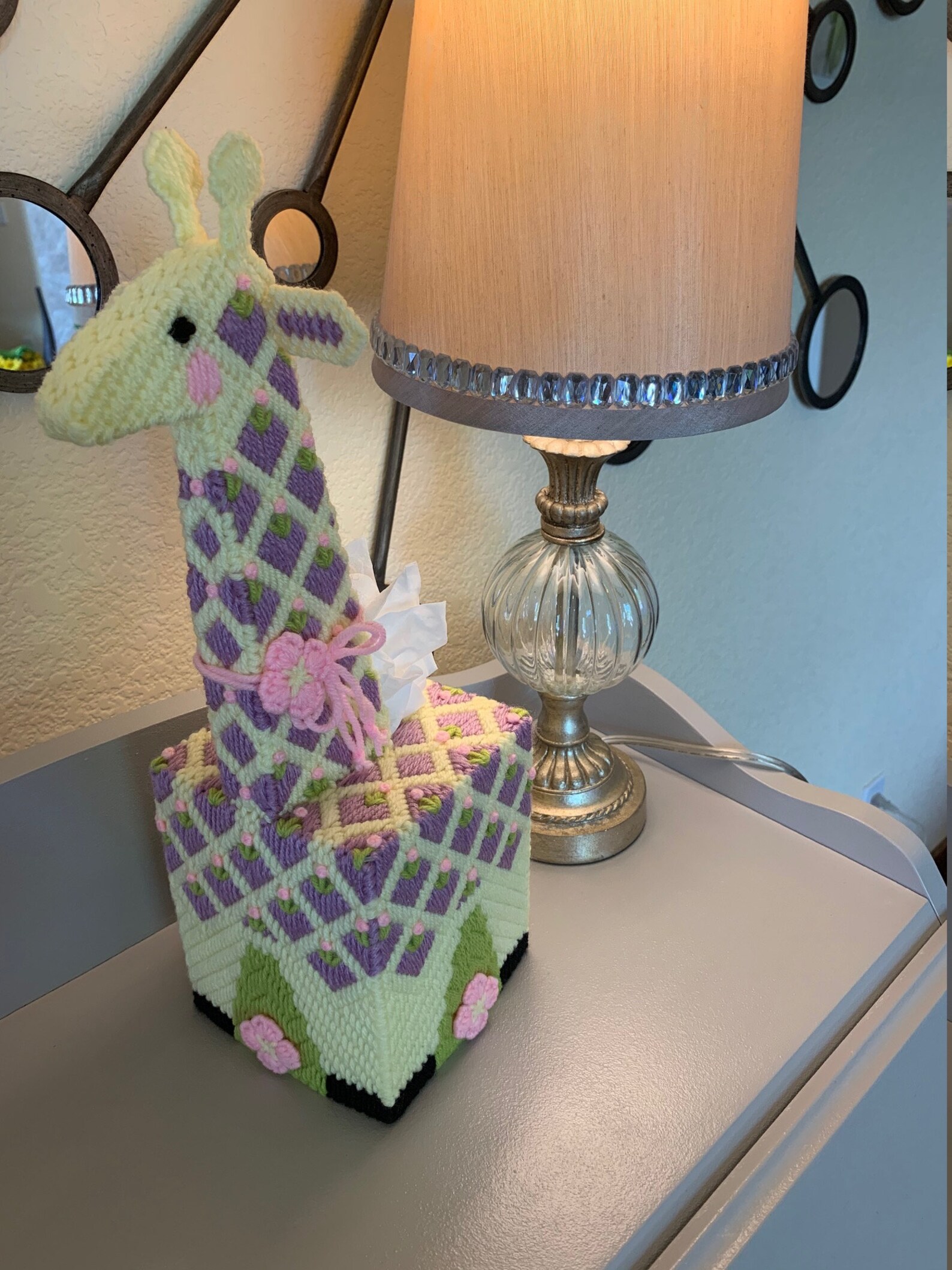 Cubierta de la caja de tejido de jirafa | Etsy