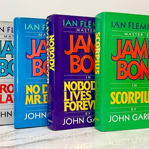 RARE 1st Edition Ian Fleming’s Master Spy James Bond Series Books by John Gardner