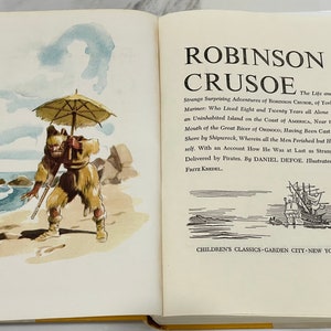 1945 Illustrated Robinson Crusoe by Daniel Defoe - Etsy