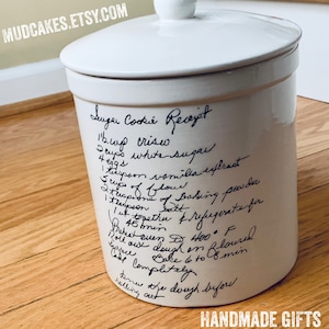Custom personalized handmade XL ceramic cookie jar family gift idea