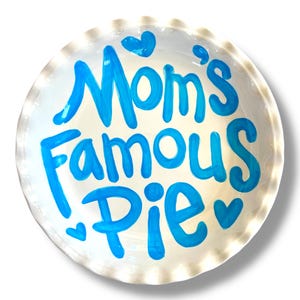 Custom handmade Ceramic deep pie serving dish personalized