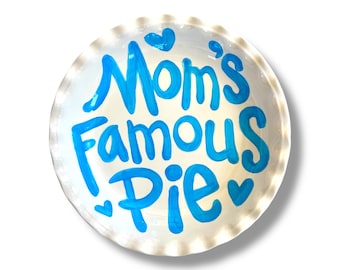Custom handmade Ceramic deep pie serving dish personalized