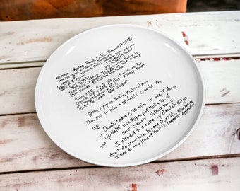 Handmade custom made ceramic plate 11”