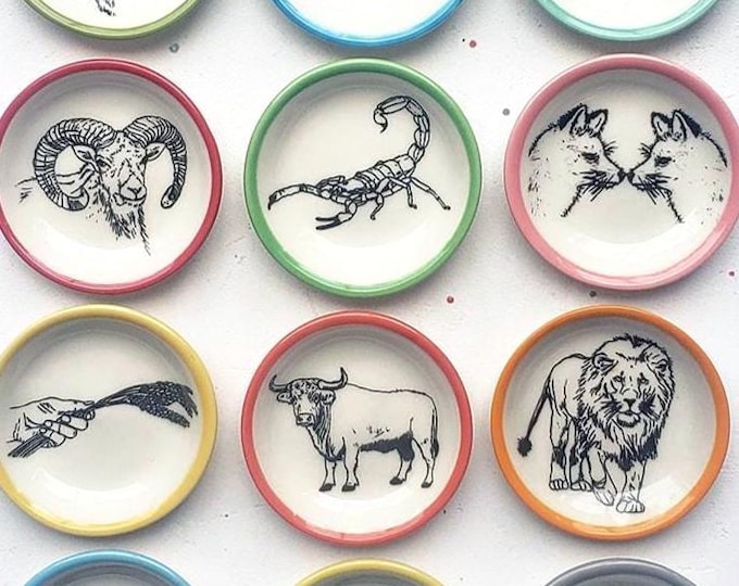 Featured listing image: The Littlest Dish. Palm sized dishes for myriad of things. Jewelry-Treats-Candles-Sauces-A Pinch of Salt- Tea bag - Astrological Signs