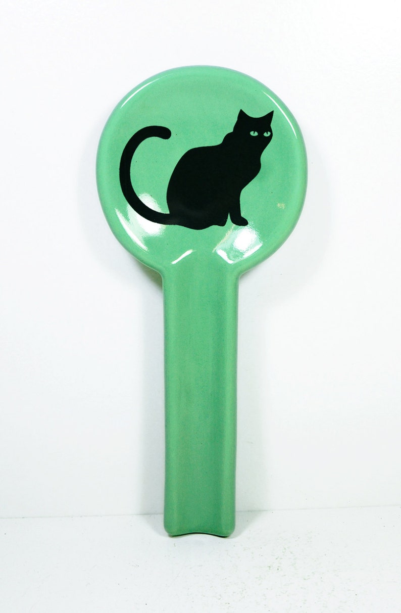 black cat spoon rest