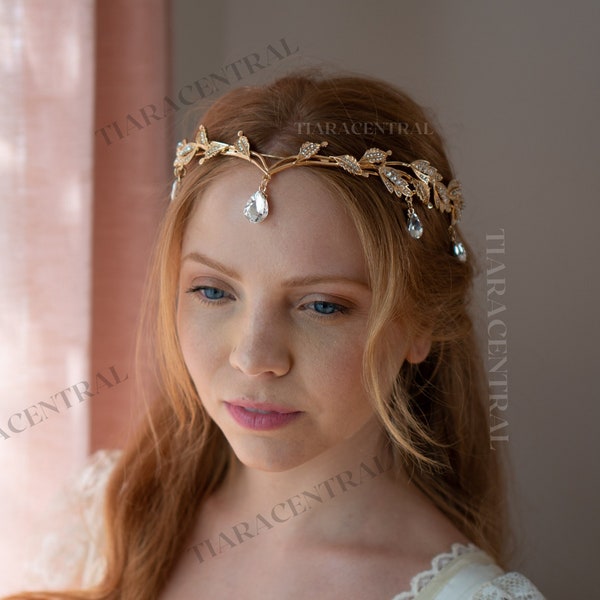 Faerie Circlet, Fairy Tiara, Fairy Bride Headpiece, Wedding Circlet, Renaissance Faire Hair Jewelry, medieval hair accessory