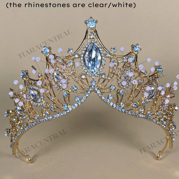 Bridgerton Crown Gold Tiara Silver Royaltycore royal headpiece baroque crown rococo crown diamonds jewels crystals majestic