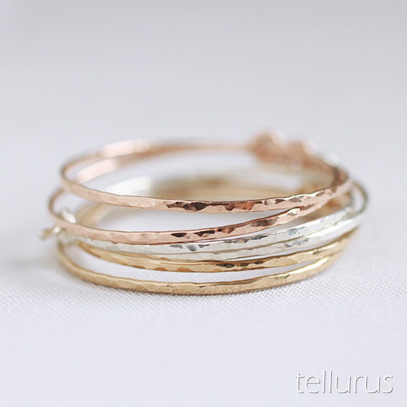 sterling silver hoop earrings with hammered facets Flint Hoops