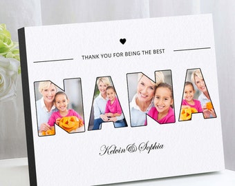 Custom Nana Photo Frame Personalised Letter Photo Collage Frame Gift for Grandma