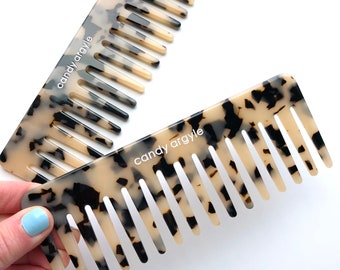 Tortoise Shell Wide Tooth Comb – Acetate Hair Comb