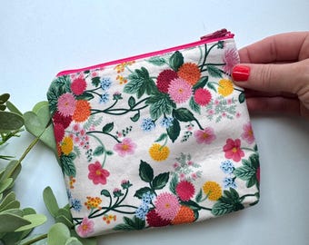 Estuche con cremallera floral de Rifle Paper Co. – Bolsa organizadora de maquillaje para viajes