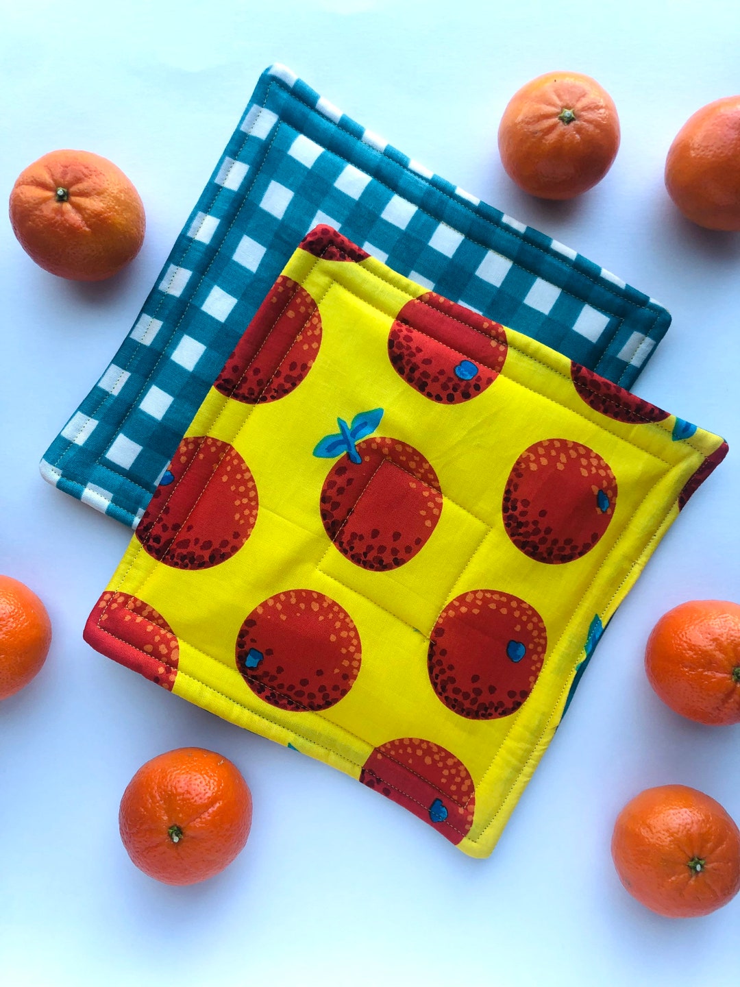 Hot Pads Pot Holders Orange Hot Pads Orange Gift Etsy