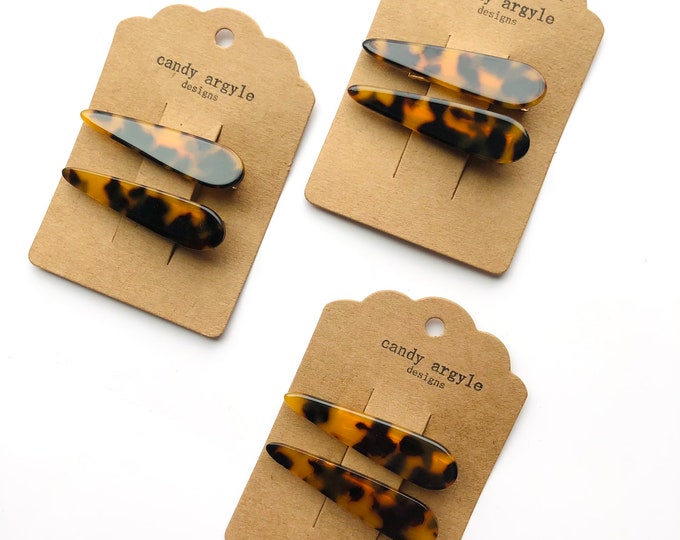 Hair Clips Tortoise Shell Clips Brown Black Hair Clip Girls Hair Clip