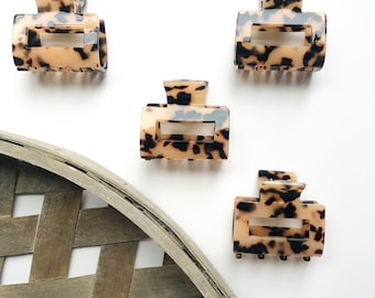Tortoise shell hair claw - hair claw - brown hair claw - tortoise shell hair clips - womens hair claw - hair clip women - black hair claw