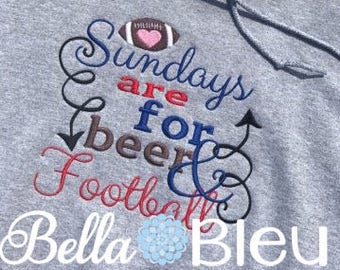 Football Hoodie, Unisex, Football Fan, Sundays are for beer and football, Unisex Hoodie, Football Fans Gift Idea, Sweatshirt Football