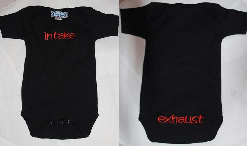 Baby embroidery gifts, Baby onesie funny, Baby onsie funny, Daddys Little Gear Head, Car Enthusiasts Custom NB to 18 mths Black afbeelding 1