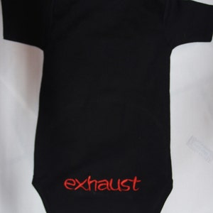 Baby embroidery gifts, Baby onesie funny, Baby onsie funny, Daddys Little Gear Head, Car Enthusiasts Custom NB to 18 mths Black afbeelding 3