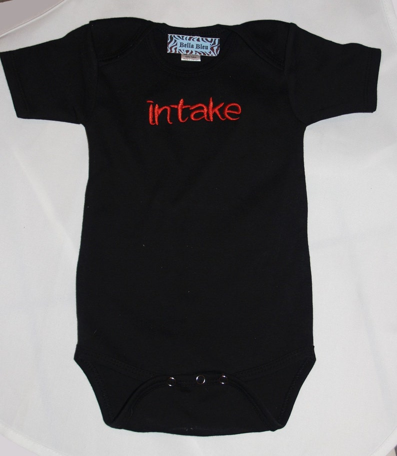 Baby embroidery gifts, Baby onesie funny, Baby onsie funny, Daddys Little Gear Head, Car Enthusiasts Custom NB to 18 mths Black afbeelding 2