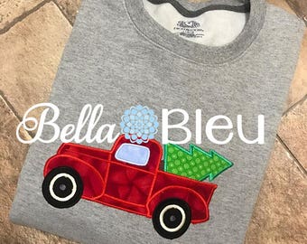 Vintage Truck Christmas Little Red Truck with Tree Sweatshirt,  Sweatshirt Unisex, Christmas Little Red Truck, Gift Idea