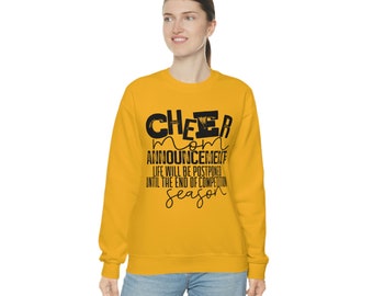 Cheer Mom Announcement Crewneck Sweatshirt, Custom Cheer Mom Sweatshirt