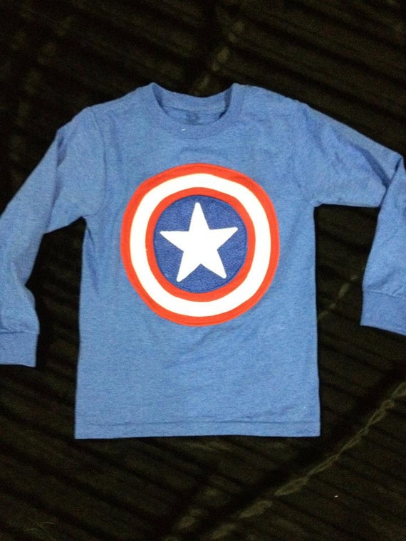 Camiseta personalizada de manga larga Capitán América Avengers | Etsy México