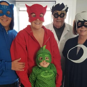 Adult P J Masks Mask, Masks Birthday, Lizard Owl Cat Masks Owlette, Gekko, Catboy Super Hero Villian&#39;s