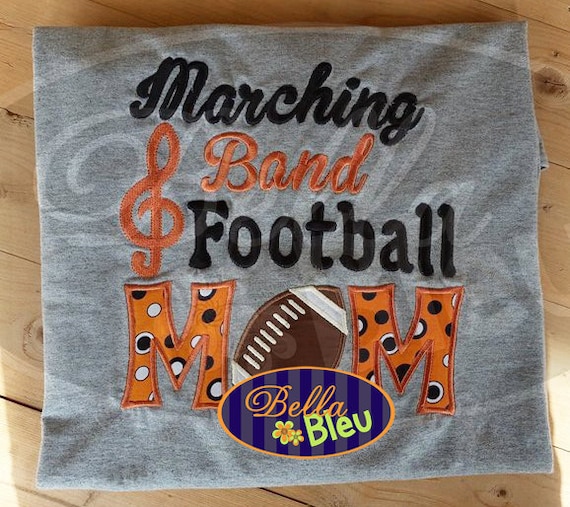 Custom Spirit Marching Band Football Mom or Dad Tee Shirt Womens