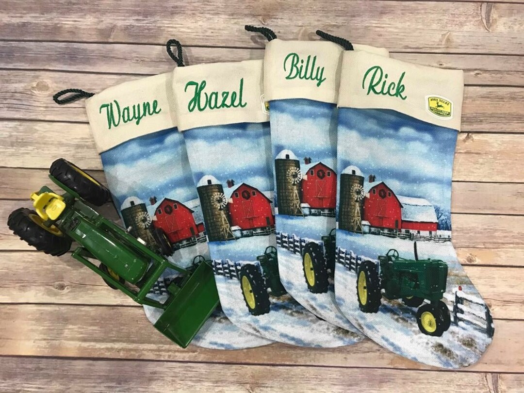 Christmas Stocking John Deere Tractor Stocking Tractor Stocking